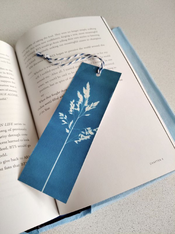 Цианотипия: встречаем весну и создаём закладку для книг с цветами!