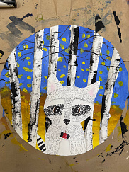 Творческая мастерская создаёт портреты енотов в сложной технике!