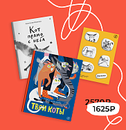 Кот прямо с неба. Твои коты. Комплект книг про котов со стикерпаком