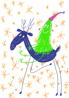 Новогодний переполох с Леной Биншток мастерит оленей, хлопушки и читает стихи